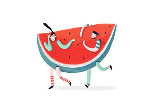 原创人物形象海报设计——水果形象展示