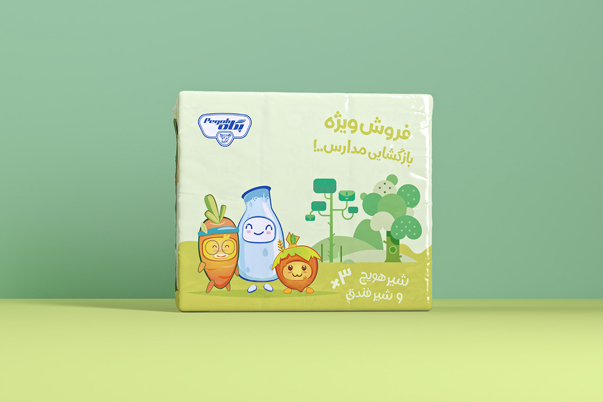 儿童牛奶瓶装卡通动画形象产品欣赏