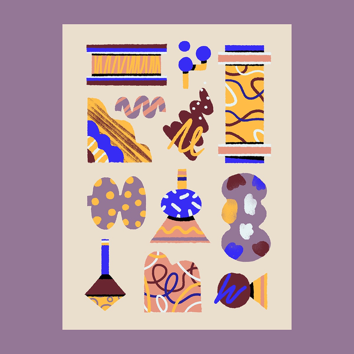 几何图形构造多变有趣的原创IP形象