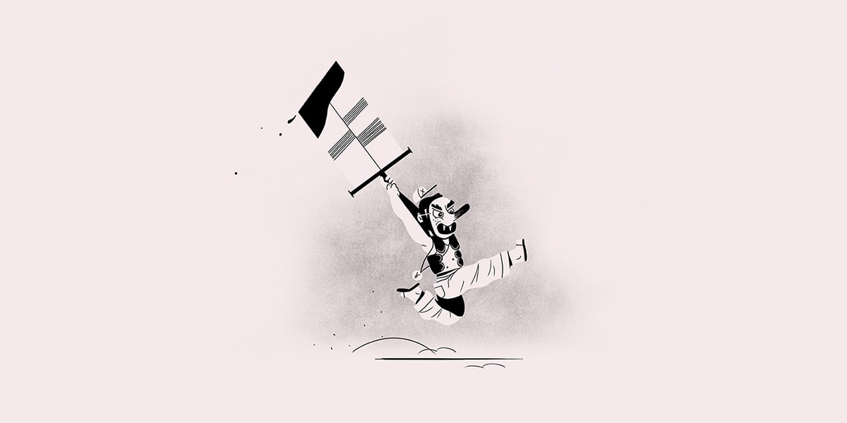 黑白漫画原创滑稽角色欣赏