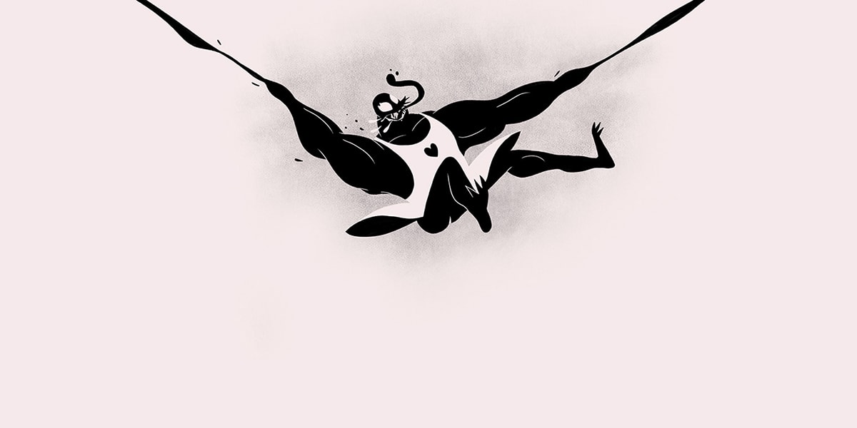 黑白漫画原创滑稽角色欣赏