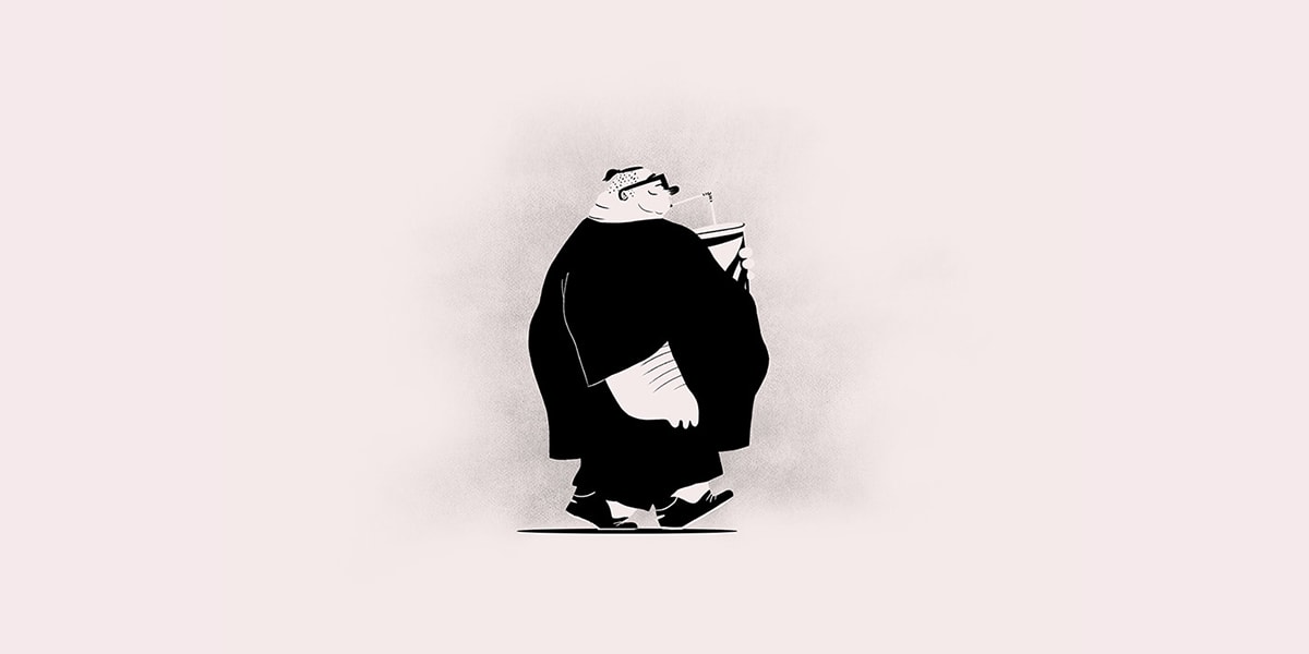 黑白漫画原创滑稽角色欣赏