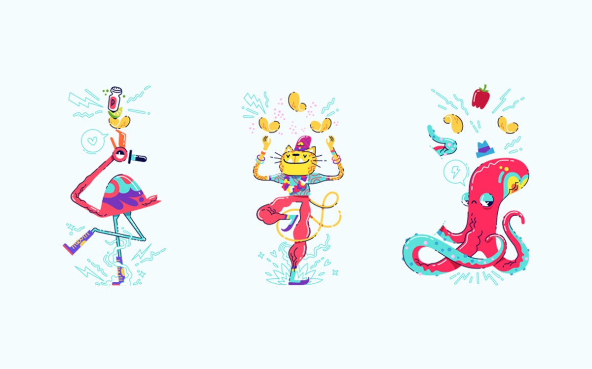 零食小吃品牌包装插图设计