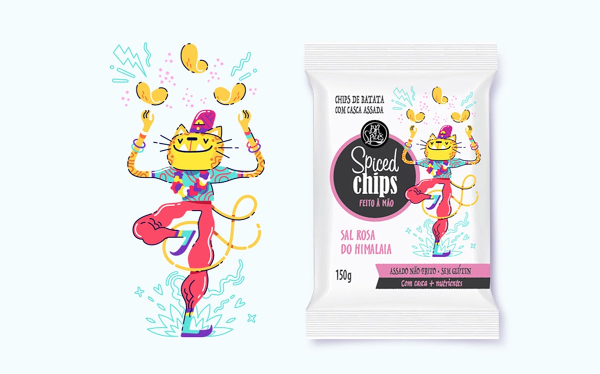 零食小吃品牌包装插图设计