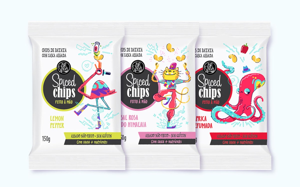 零食小吃品牌包装插图设计