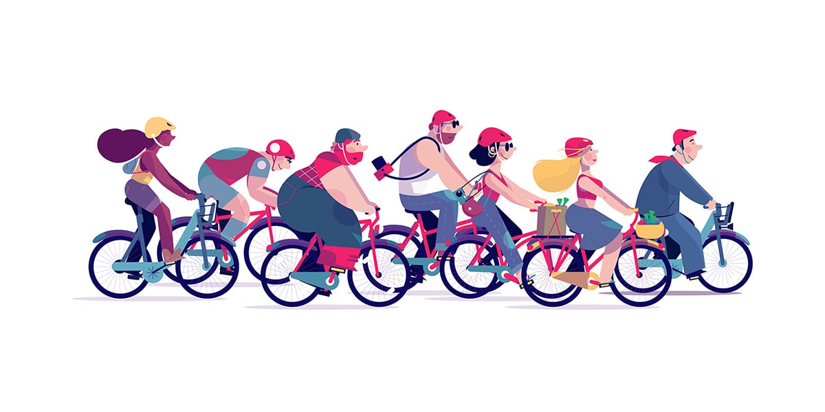 安全骑车的创意性插图设计欣赏