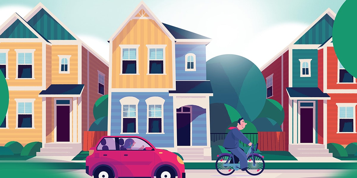 安全骑车的创意性插图设计欣赏