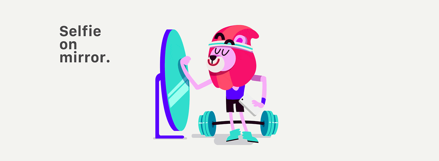 创意十足的谷歌健身动画表情包