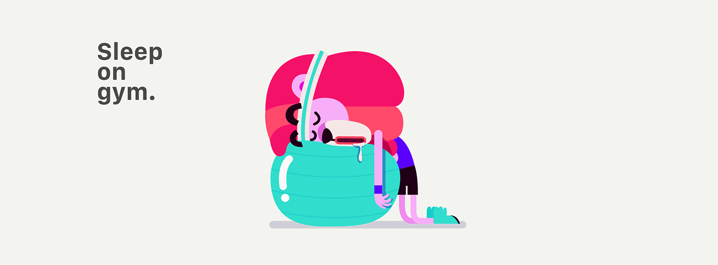 创意十足的谷歌健身动画表情包