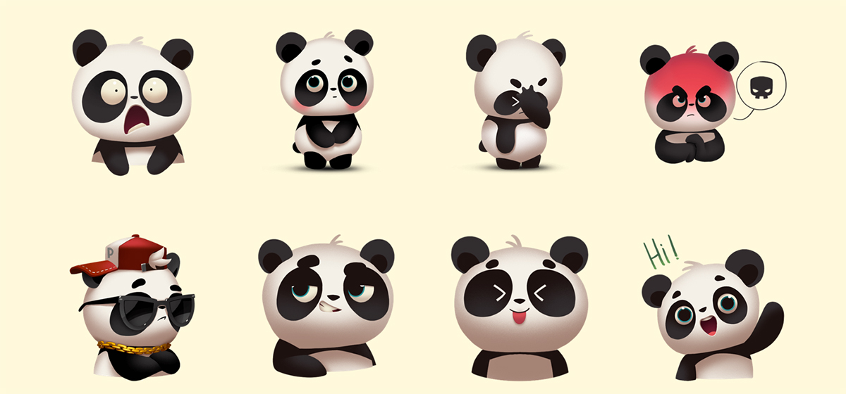 呆萌可爱的原创IP卡通形象展示