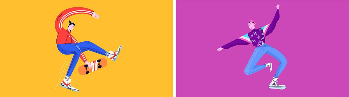 原创IP复古人物形象插图设计