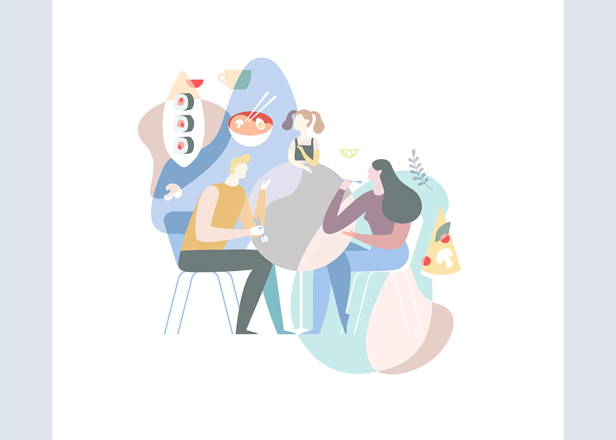 简约创意的餐饮插图设计欣赏  