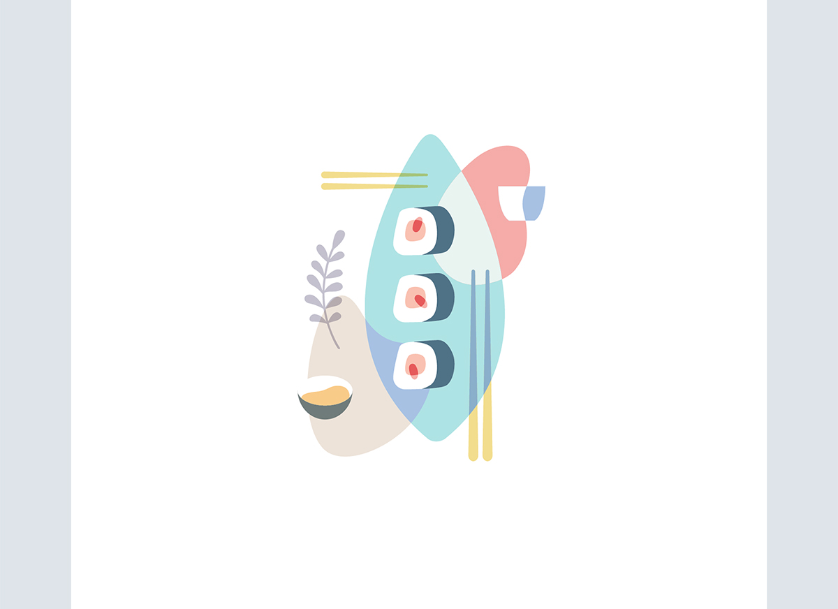 简约创意的餐饮插图设计欣赏  