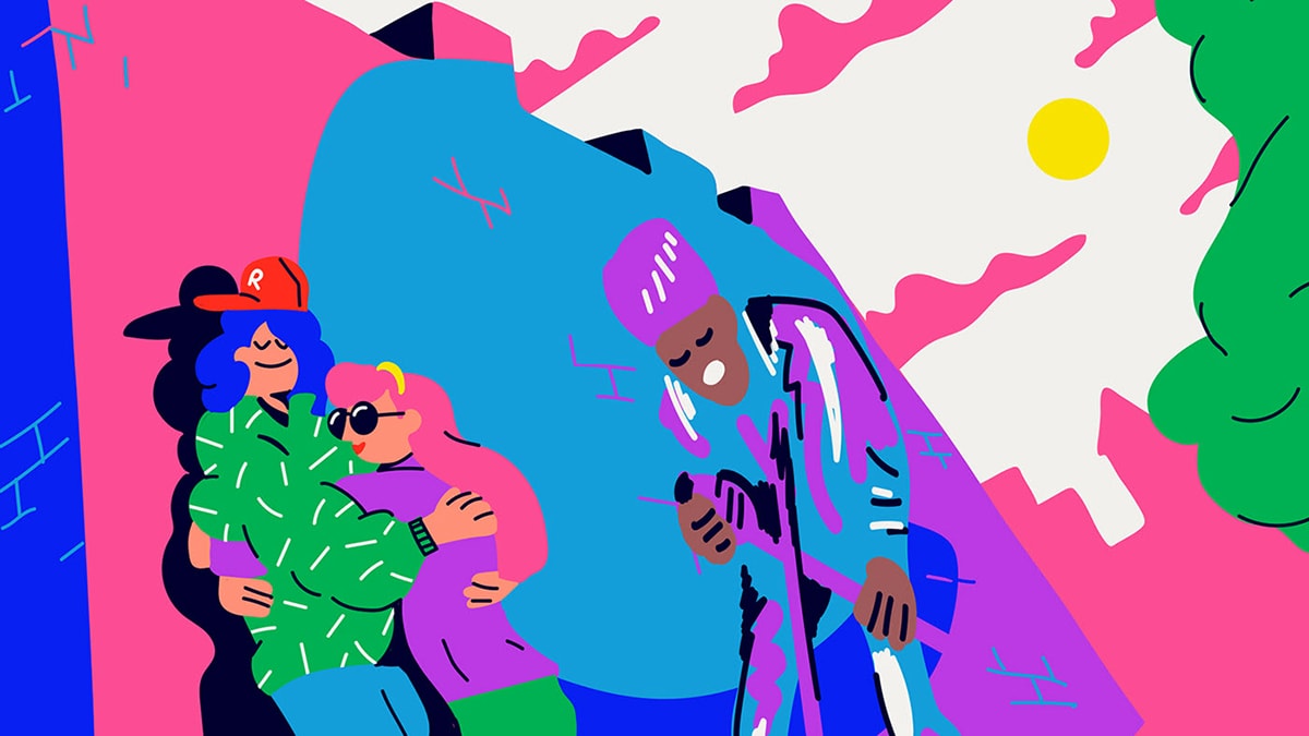 说唱音乐节插画设计欣赏