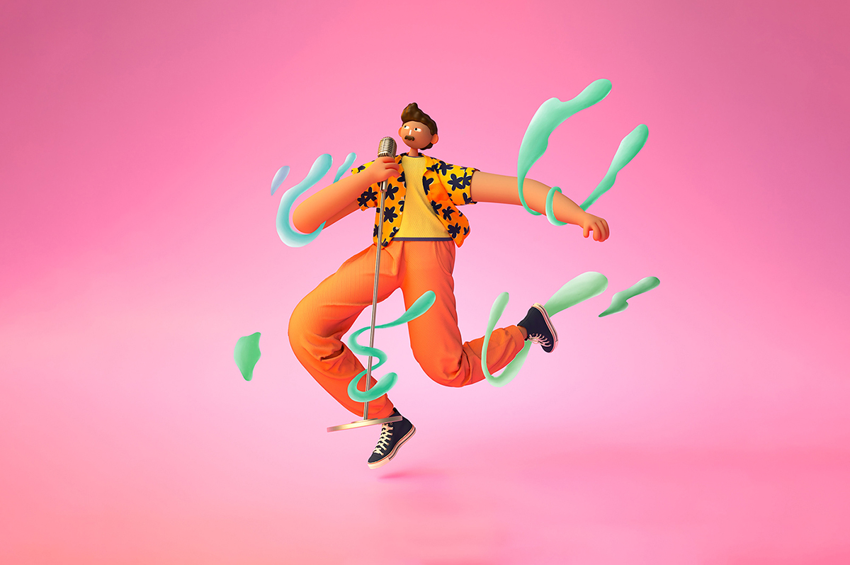 深圳IP设计奋逗家族推荐原创IP音乐节设计