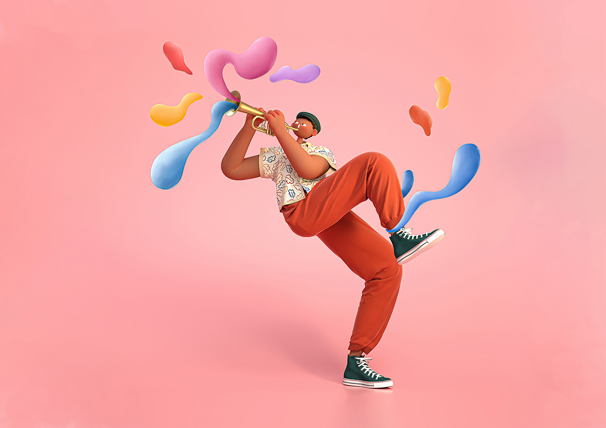 深圳IP设计奋逗家族推荐原创IP音乐节设计