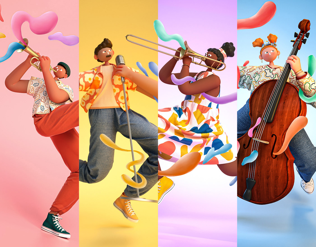 深圳IP设计奋逗家族推荐原创IP音乐节设计