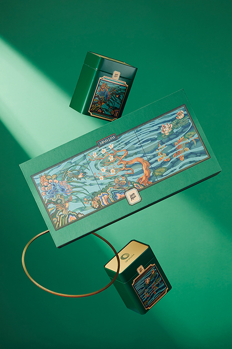 春的韵律茶叶插画的IP形象